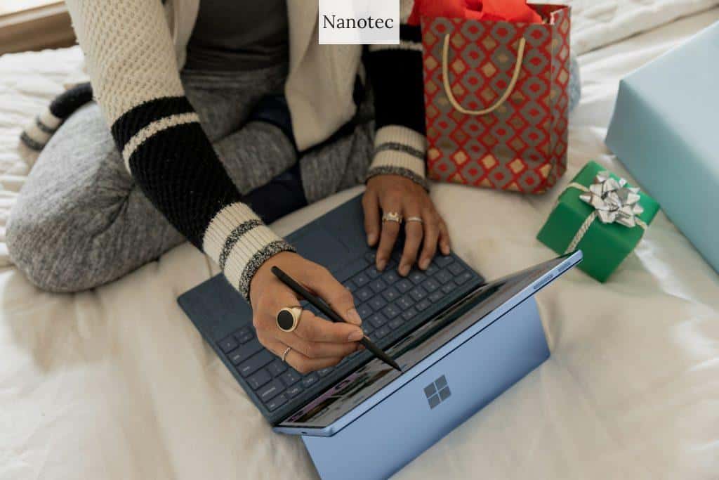 a person using a laptop
